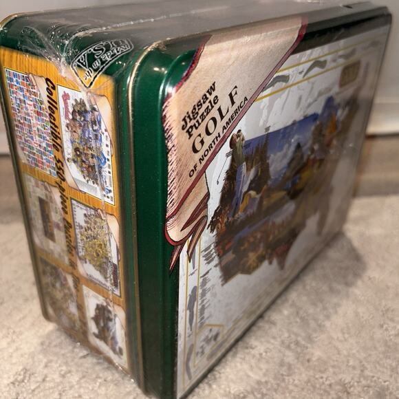 Channel Craft USA 550 Piece Jigsaw Puzzle in GOLF scenes 2001 Tin Box - Picture 3 of 5